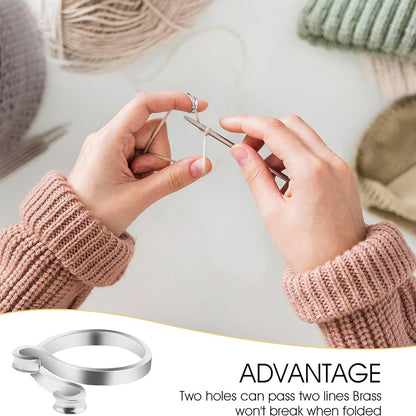 2pcs Adjustable Knitting Crochet Loop Ring Knittied Yarn Guide Finger Faster Holder Thimble Crocheters Thread Ring Sewing Tools Beauty World Shop