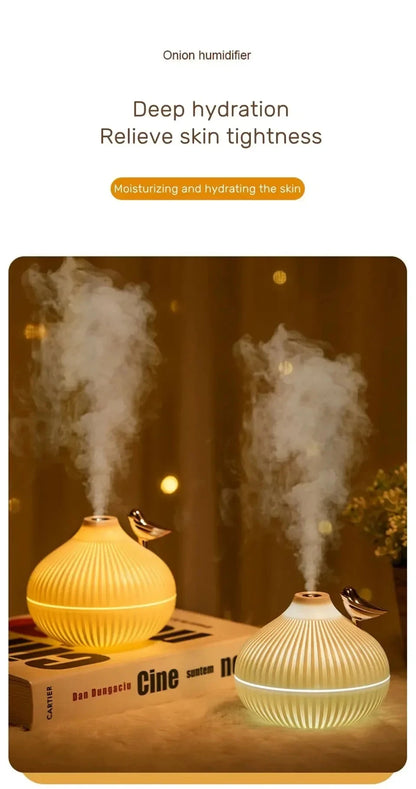 Humidifier Scented  Creative Onion Shape Can Do Night Light Quiet Sleep Desktop Office Air Conditioning Room Water Supply USB ﻿ Beauty World Shop