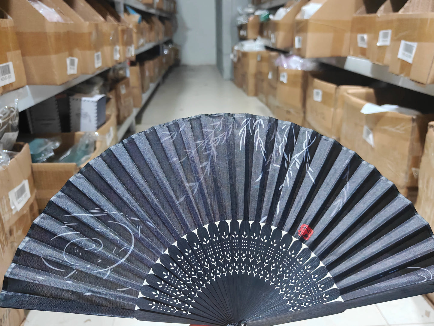 1pc-Multi-colored hand folding fan, bamboo folding fan, hand folding fan for church wedding gifts, party discount Beauty World Shop