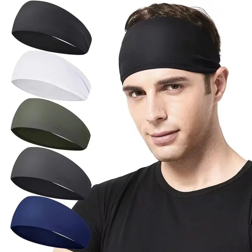 Sports Headbands Solid Color Elastic Non Slip Quick Dry Workout Fitness Yoga Unisex Hairband Sweatband Bandana Hair Accessories Beauty World Shop