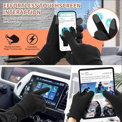 Warm Winter Gloves Polar Fleece Cold Weather Gloves Touch Screen Women and Men Thermal Gloves for Running Hiking Beauty World Shop