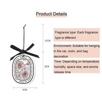 6Pcs Air Freshener Car Perfume Natural Scented Paper Auto Hanging Decoration fragrant tablets Aromatherapy Accessories Interior Beauty World Shop