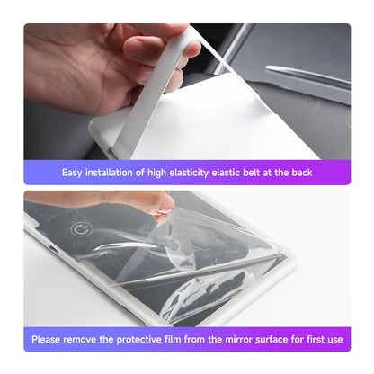 Fccemc Car Sun Visor Makeup Mirror LED Touch Screen Adjustable Brightness Auto Interior Makeup HD Mirror Charging Vanity Mirror Beauty World Shop