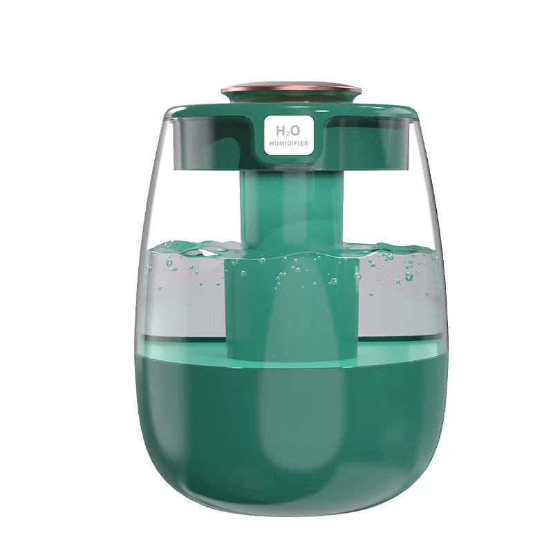 Air Humidifier Aroma Humidifier Double Spray Port Essential Oil Diffuser USB Water Humidifier with Light for Home Office Beauty World Shop