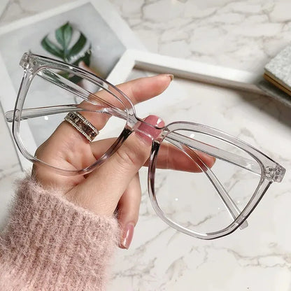 Anti-blue Light Glasses for Women with Regular Eyeglass Frame Finished Retro Flat Light Frame Beauty World Shop