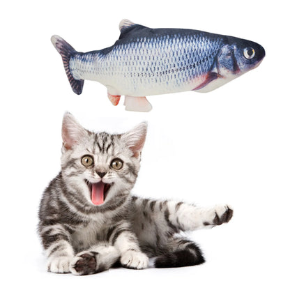 Cat Toys Fish USB Charger Fish Interactive Electric Floppy Fish Cat Toy Realistic Pet Cats Chew Bite Toys Pet Supplies Cats Dog Beauty World Shop