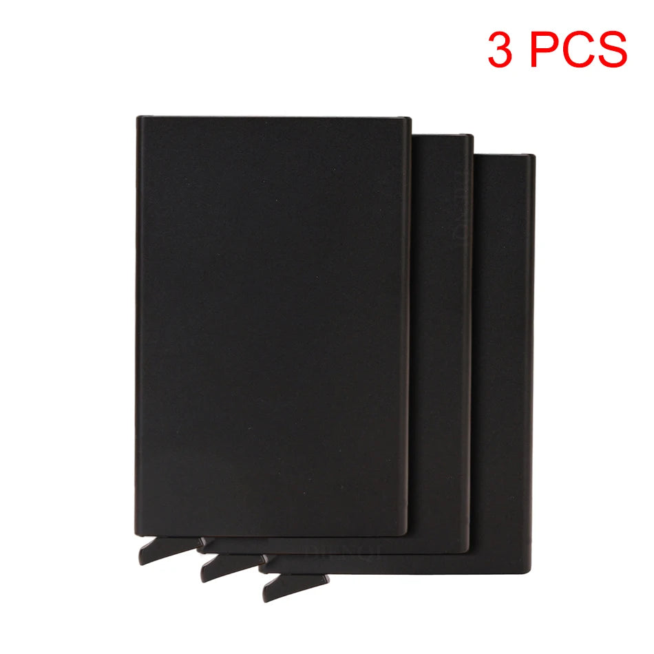 Rfid Smart Wallet Card Holder Metal Thin Slim Men Women Wallets Pop Up Minimalist Wallet Small Black Purse Vallet Walets for Men Beauty World Shop
