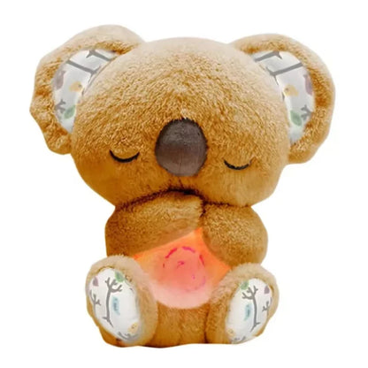 *Cuddly Koala Plush Sleep Aid with Soft Glow Night Light Calming Music and Simulated Breathing Comforting Bedtime Comfort Toys Beauty World Shop