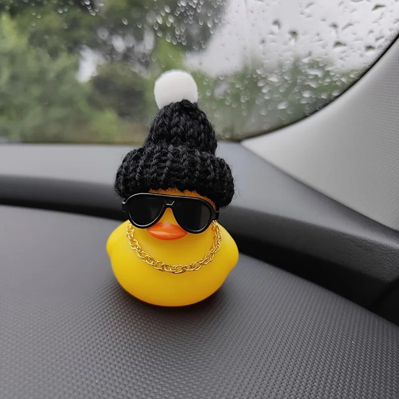 1PC Cute Black Knitted Hat and Sunglasses Car Accessories, Car Decorations, Festival Gifts Beauty World Shop