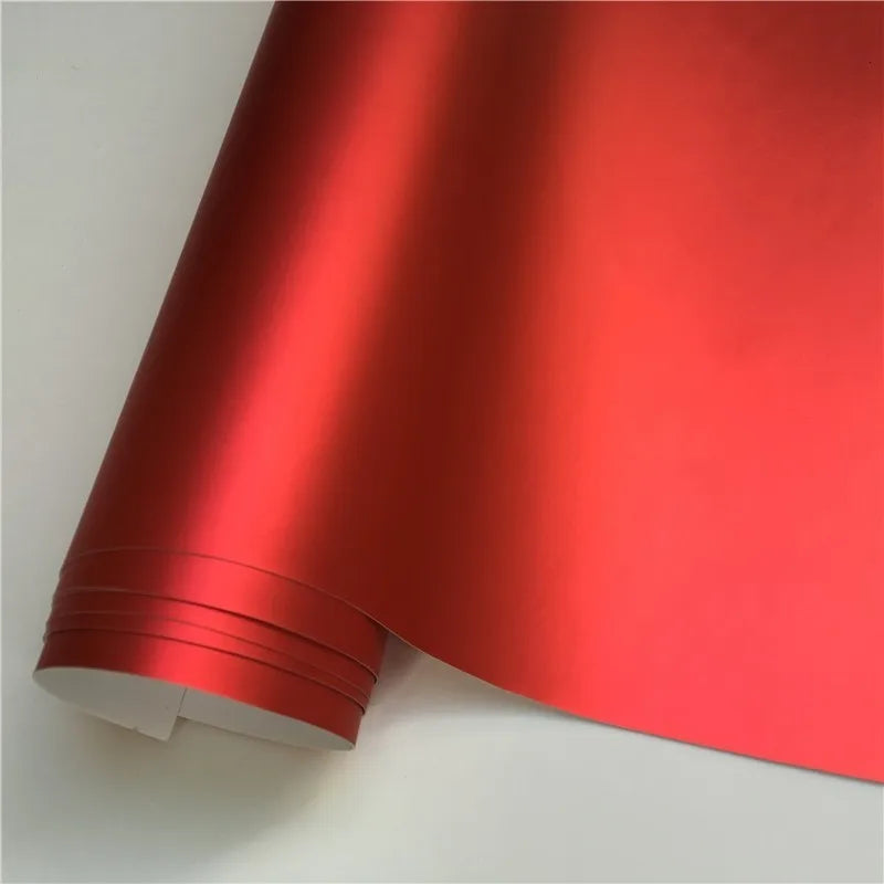 Various Colors Matte Satin Chrome Metallic Vinyl Wrap Film Car Sticker Decal Laptop Phone Motorcycle Graphic Beauty World Shop