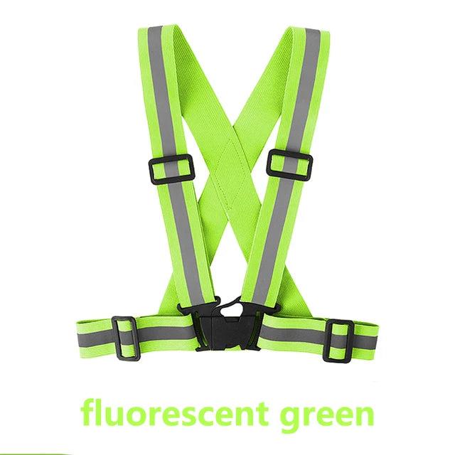 Outdoor Night Walking  Safety Vests Highlight Adjustable Lightweight Reflective Vest Biking Safety Straps Waterproof Running Gea Beauty World Shop