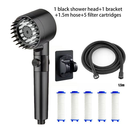 Shower head Shower Filter with Four Modes Bathroom Accessories Head Massage Shower Accessories Shower Knobs Home Furnishings Beauty World Shop