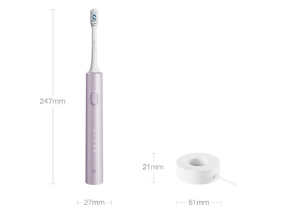 Mijia Sonic Electric Toothbrush T302 3colors 4 Brush Heads IPX8 Water Proof 360° Wireless Charging 4 Modes Cleaning Teeth Beauty World Shop