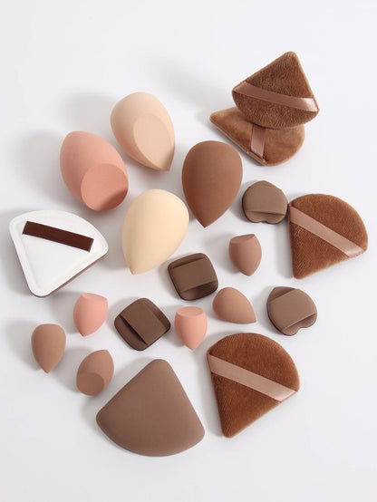 20 Pcs Pink Makeup Sponge and Makeup Puff Set Suitable for Face Cream and Powder Concealer Powder Makeup Machine Beauty World Shop