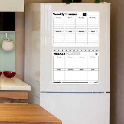 Magnetic Refrigerator Calendar Sticker - Reusable Weekly/Monthly Planner, Customizable Note Board for Home Office Beauty World Shop