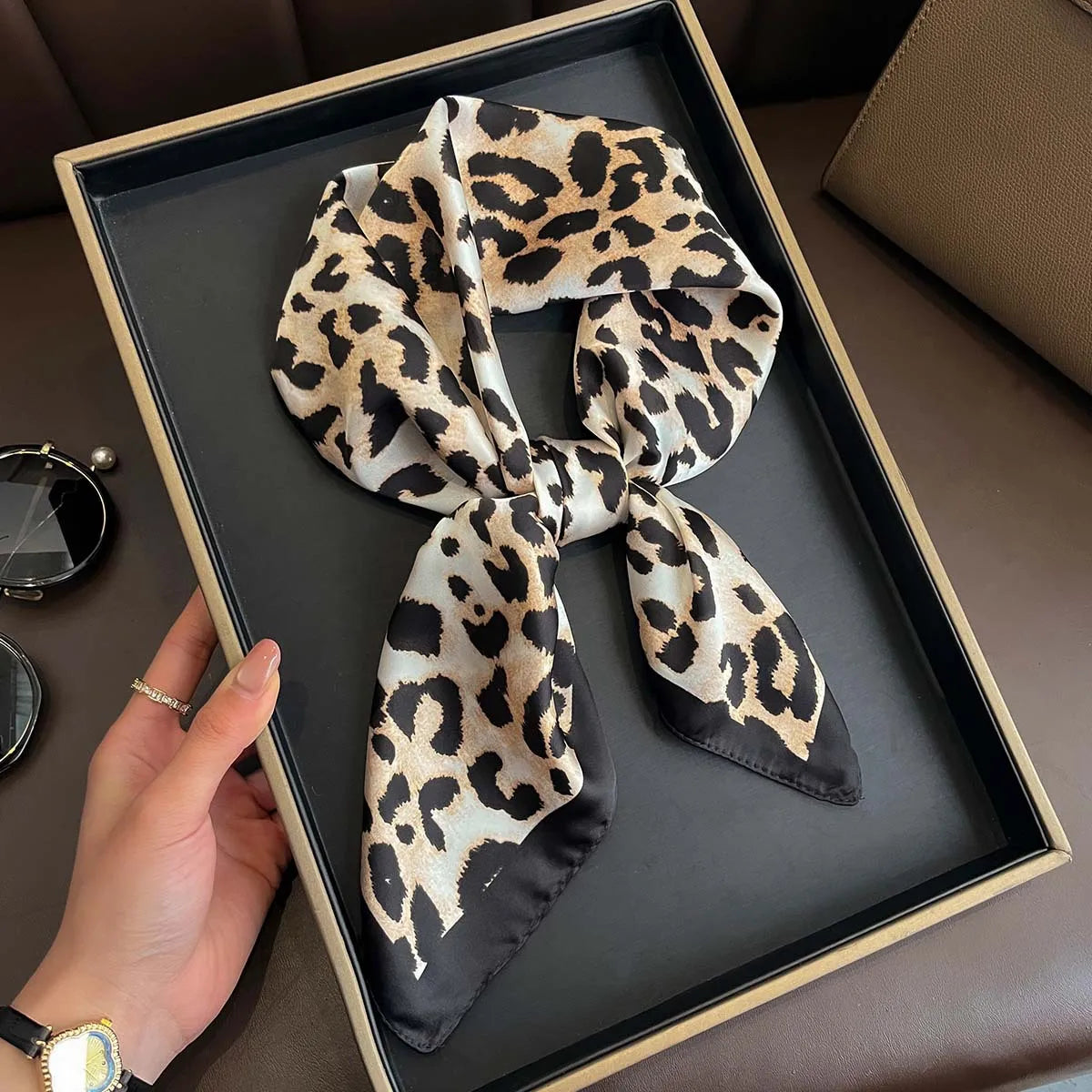 60Colors Luxury Scarf Women 70*70Cm Silk Feel Square Hair Wrapping Foulard Satin Shawl Big Size Head Bandana Hijab Handkerchief Beauty World Shop