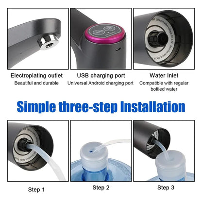 Automatic Electric Water Dispenser USB Barreled Water Pump Water bottle Gallon Drinking Bottle Switch Water Treatment Appliances Beauty Trend Shop