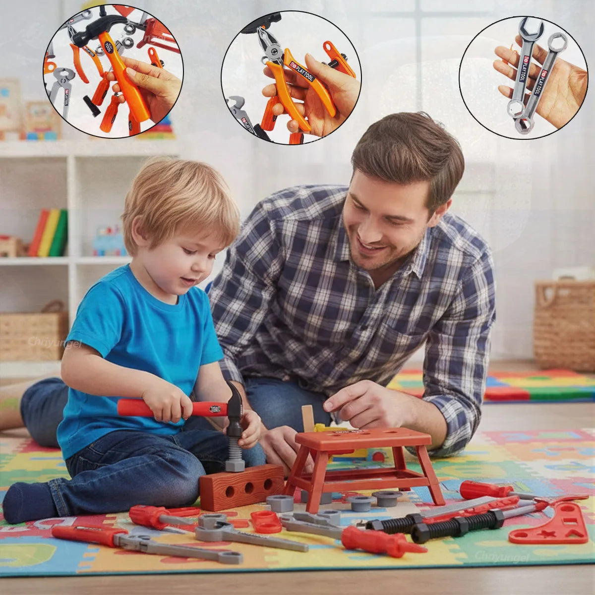 Kids Pretend Tools Kit 38/41/42 PCS Role Play Repair Construction Tool Kit Educational Learning Toys for ToddlersBoys Girls Gift Beauty Fashion
