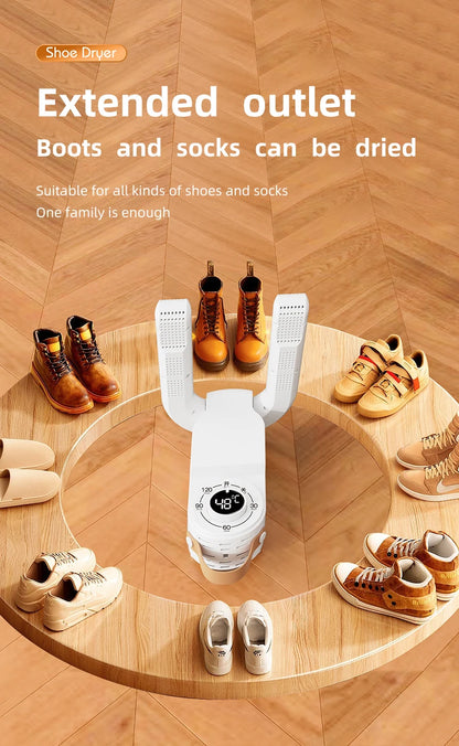 HOMEFISH Intelligent Shoe Dryer Quick Drying Deodorizing Sterilizing Adjustable Timer Household Shoe Warmer And Heater Beauty World Shop