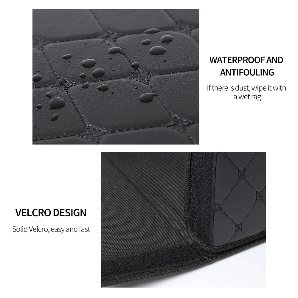 Car PU Leather Trunk Storage Box Portable Foldable Storage Car Multiuse Storage Car Trunk Bag Auto Storag Box Beauty World Shop