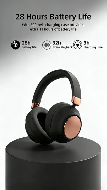 TD-20 Wireless Headphone 3D Spatial Audio Earphone Bluetooth 5.3 Headset 40mm Driver Over Ear Headphone 24H for Mobile Phone PC Beauty World Shop