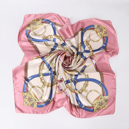 90*90cm Silk Scarf Scarftop Headwraps Women Four Seasons Hair Scarve Hijab Foulard Iuxe Bandana Femme Headscarf Beauty World Shop
