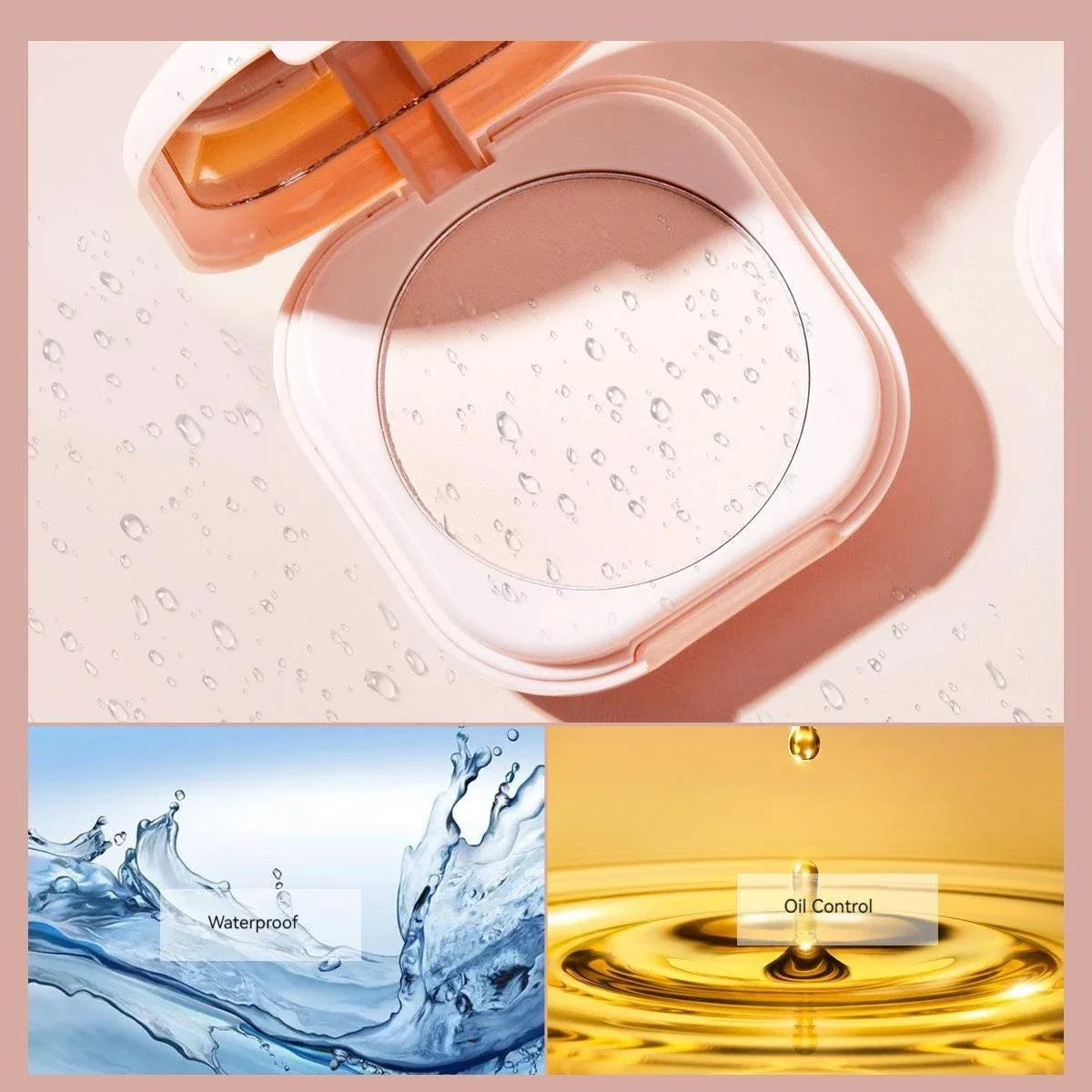 Setting Powder Oil Control Makeup Setting Brightening Skin Tone Setting Powder With Mirror Compact Portable Makeup Powder Beauty World Shop
