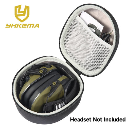 YHKEMA Shockproof Hard Carrying Case Travel Bag For Howard Leight Impact Sport Sound Amplification OD Electric Earmuff