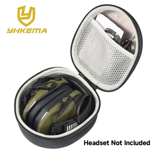 YHKEMA Shockproof Hard Carrying Case Travel Bag For Howard Leight Impact Sport Sound Amplification OD Electric Earmuff