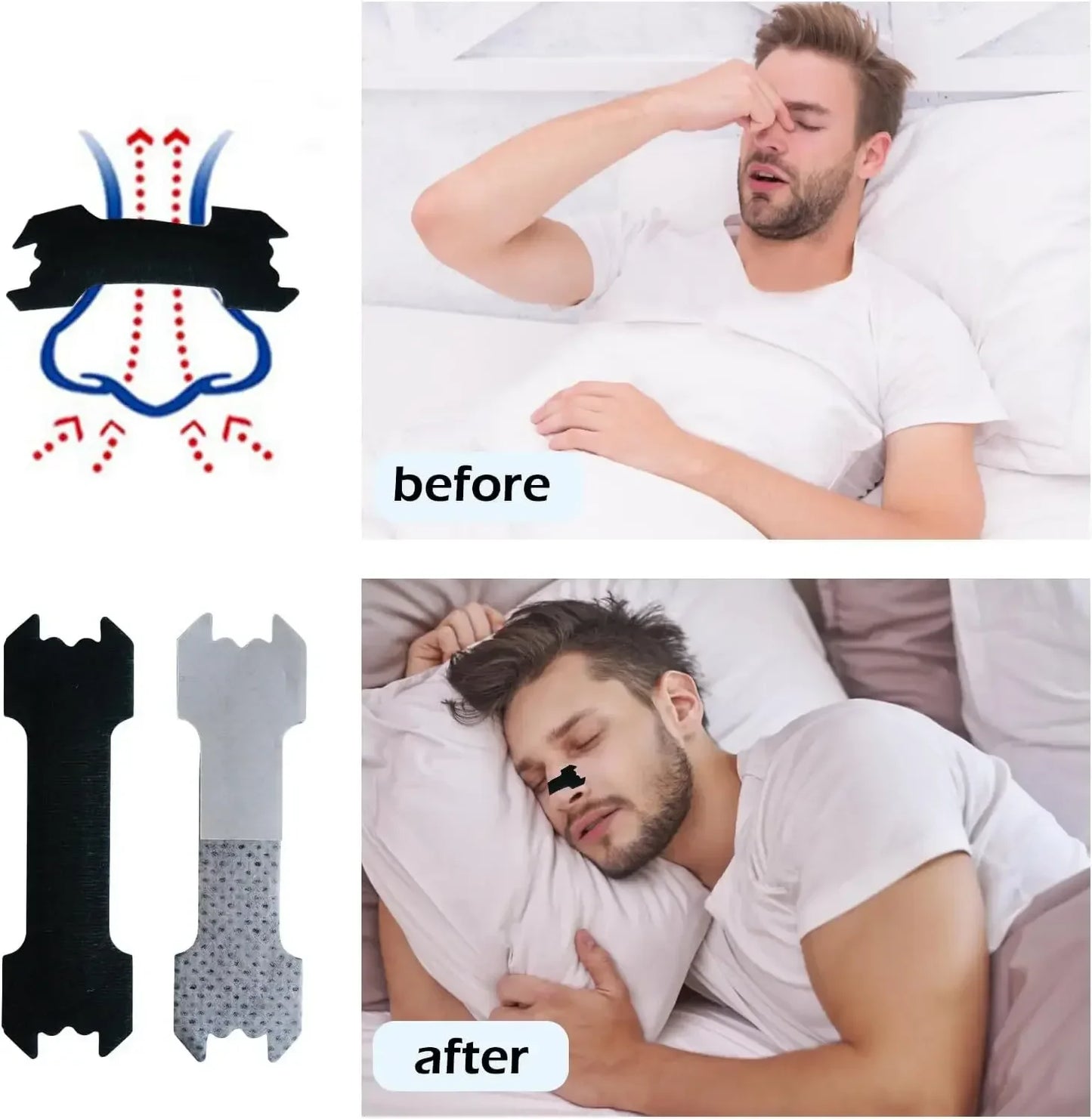 30/90/150, Anti Snoring Nose Patch Set Extra Strength Nasal Strips Better Breathing Non-Invasive Easier Breath Sleep Aid Decive Beauty World Shop