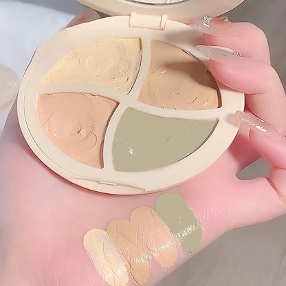 4 in 1 waterproof concealer palette, long-lasting moisturizing natural, creamy texture, covers blemishes/dark circles/acne Beauty World Shop