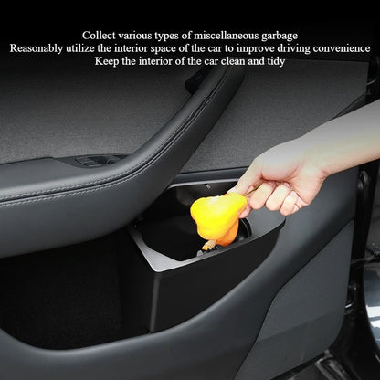 Front Door Storage Trash Can for Tesla Model Y Juniper 2025 Car Door Storage Box Multi Functional Storage Box Car Accessories Beauty World Shop