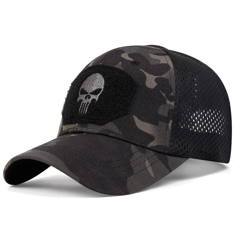 2025 NEW Skull Embroidered Top with Patch Breathable Baseball Caps Spring and Autumn Outdoor Adjustable Casual Hat Sunscreen Hat Beauty World Shop