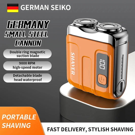 Mini Electric Smart Shaver Household Car Shaver Digital Display Dual Blade Rechargeable Shaver Powerful Beard Trimmer Tool Beauty World Shop