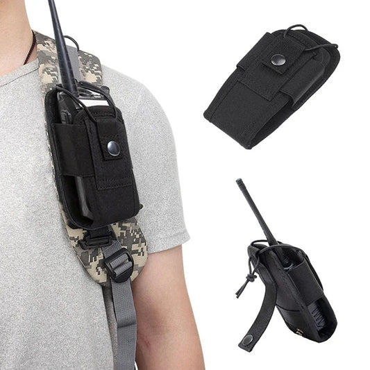 Tactical Walkie-Talkie Bag Radio Case Intercom Universal Pouch for Duty Belt Radio Holster Tactical Hunting Camping Adventure Beauty World Shop