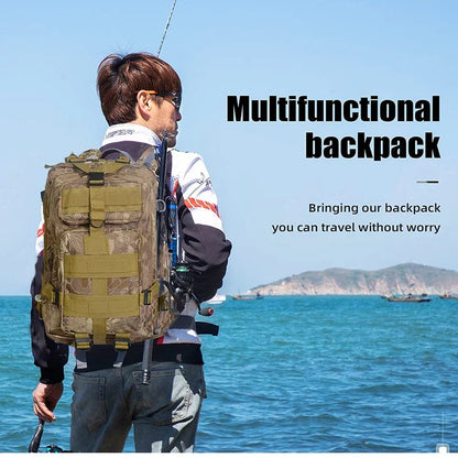 Fishing Tactical Backpack Outdoo Travel Fishing Camouflage Bag  Climbing Hunting Backpack Fishing Hiking Nylon 3P Pack Backpack Beauty World Shop