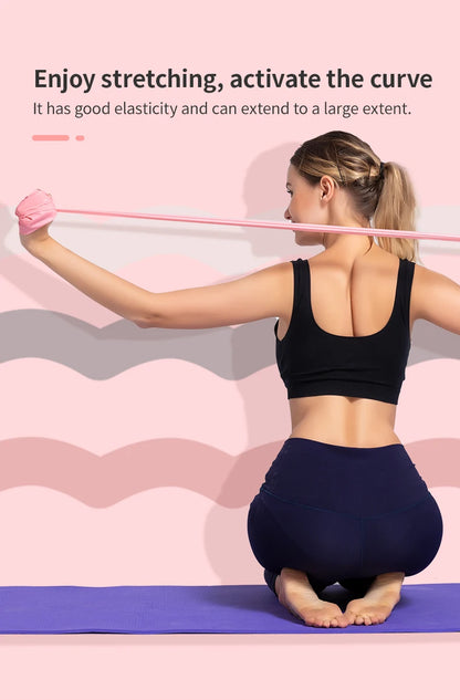 Yoga Pilates Elastic Resistance Band Fitness Training Band 150cm Fitness Elastic Rubber Gym Natural Rubber Beauty World Shop