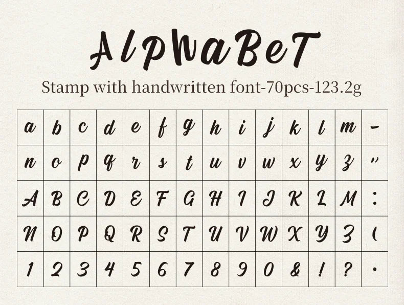 Journal GO 70pcs/set Wooden Rubber Alphabet Letter Number Stamp Set for Card Collage Junk Journal Scrapbooking DIY Standard Seal Beauty World Shop