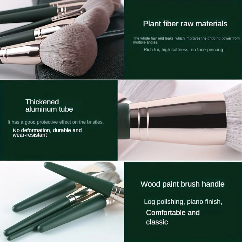 14-Piece Makeup Brush Set, Soft Nylon Bristles, Foundation Brush, Eyeshadow Brush Multi-Function Makeup Brush Travel Set Beauty World Shop