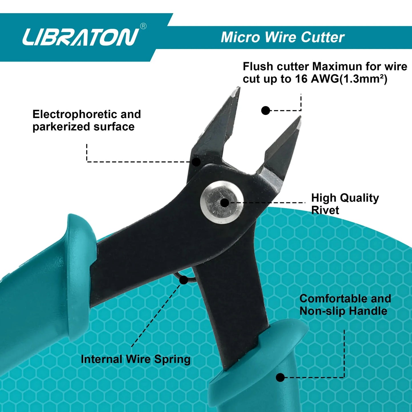 LIBRATON Micro Wire Cutter Precision Electronics Flush Cutter and Side Cutting Pliers Clean Cut for Model Jewelry Model Kits Beauty World Shop