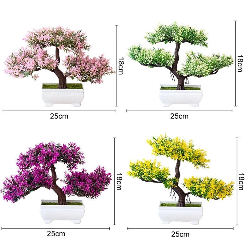 Artificial Plants Bonsai Small Tree Pot Fake Plant Flowers Potted Ornaments For Home Room Table Decoration Hotel Garden Decor Beauty World Shop