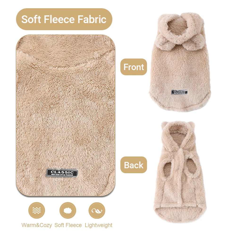 Winter Pet Puppy Hoodie Sweater For Small Medium Dogs Cats Warm Fleece Dog Clothes Coat Yorkshire Chihuahua Jacket Pug Costume Beauty World Shop
