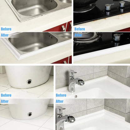 PVC tape Waterproof wall glue sink edge seal mildew resistant caulking strip Kitchen bathroom shower tub Beauty World Shop