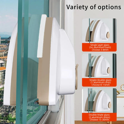 2024 Household Office Special Window Cleaner Magnetic Glass Window Cleaning Tool Automatic Water Discharge Double-layer Wiper Beauty World Shop