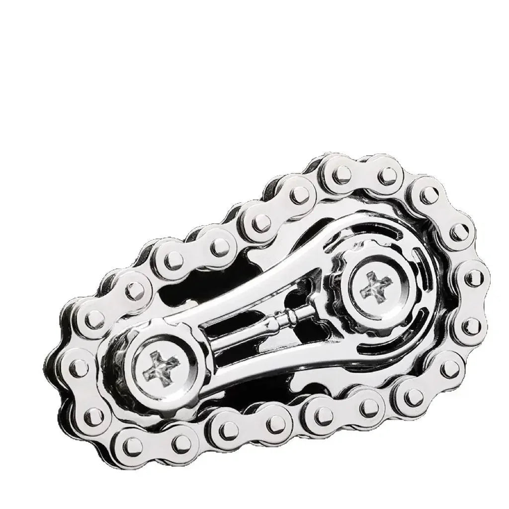 Sprocket Flywheel Flywheel Flying Top Flying Disk Anti-Anxiety Ornaments Metal Bicycle Chain EDC Rotating Flying Disk Adult Toy Beauty World Shop