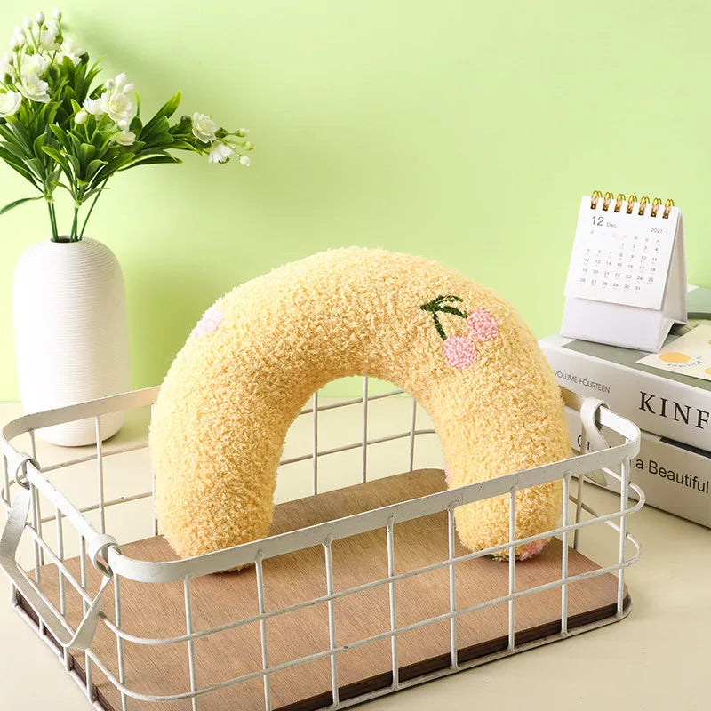 1PC Little Pillow for Cats, Ultra Soft Fluffy Pet Calming Toy Half Donut Cuddler for Joint Relief Sleeping Improve Beauty World Shop