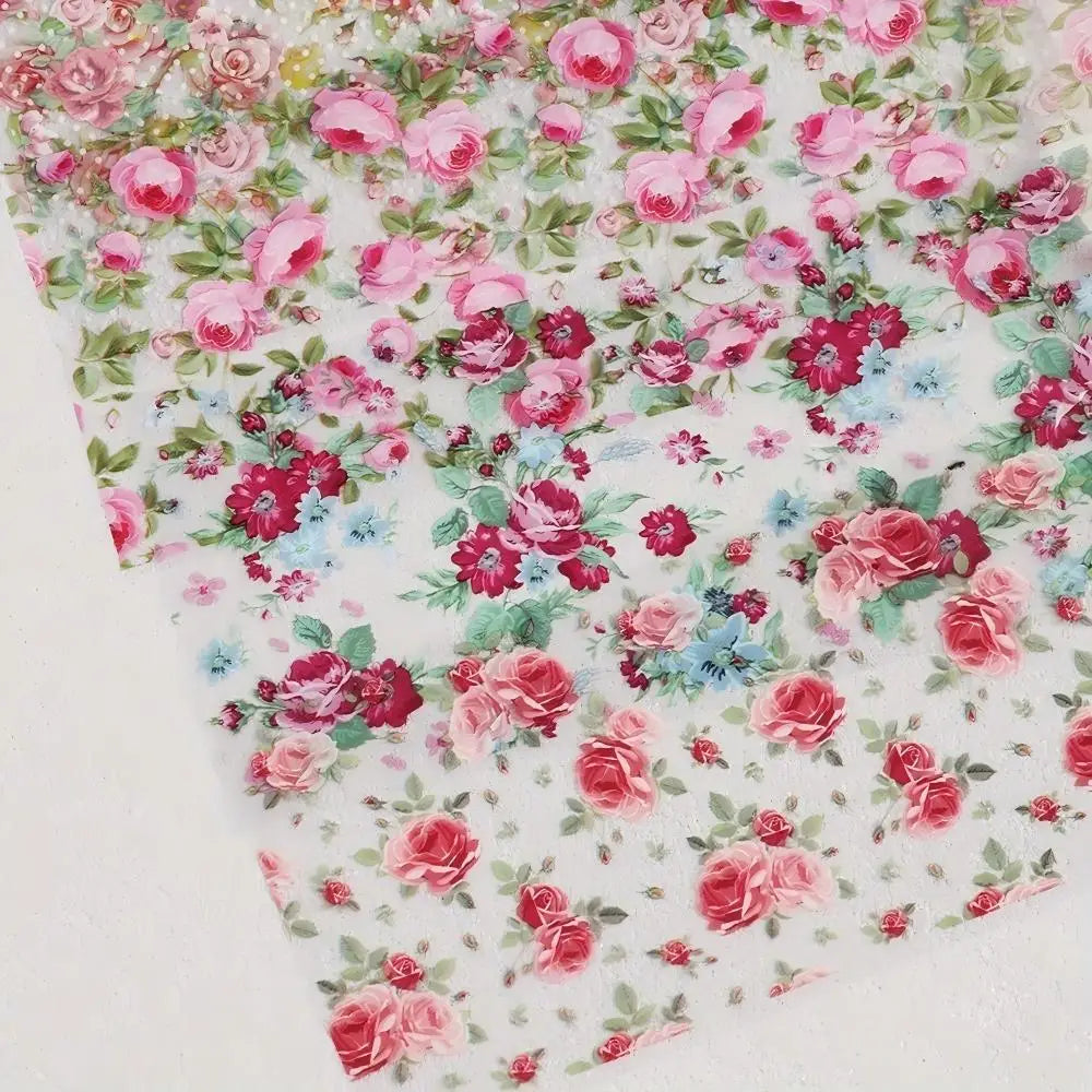 10PCS Mixed Nail Art Foils Transfer Sticker Set Rose Flower Designs Floral Starry Sky Nail Wraps Wedding Summer Manicure Decor Beauty World Shop