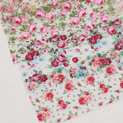 10PCS Mixed Nail Art Foils Transfer Sticker Set Rose Flower Designs Floral Starry Sky Nail Wraps Wedding Summer Manicure Decor Beauty World Shop