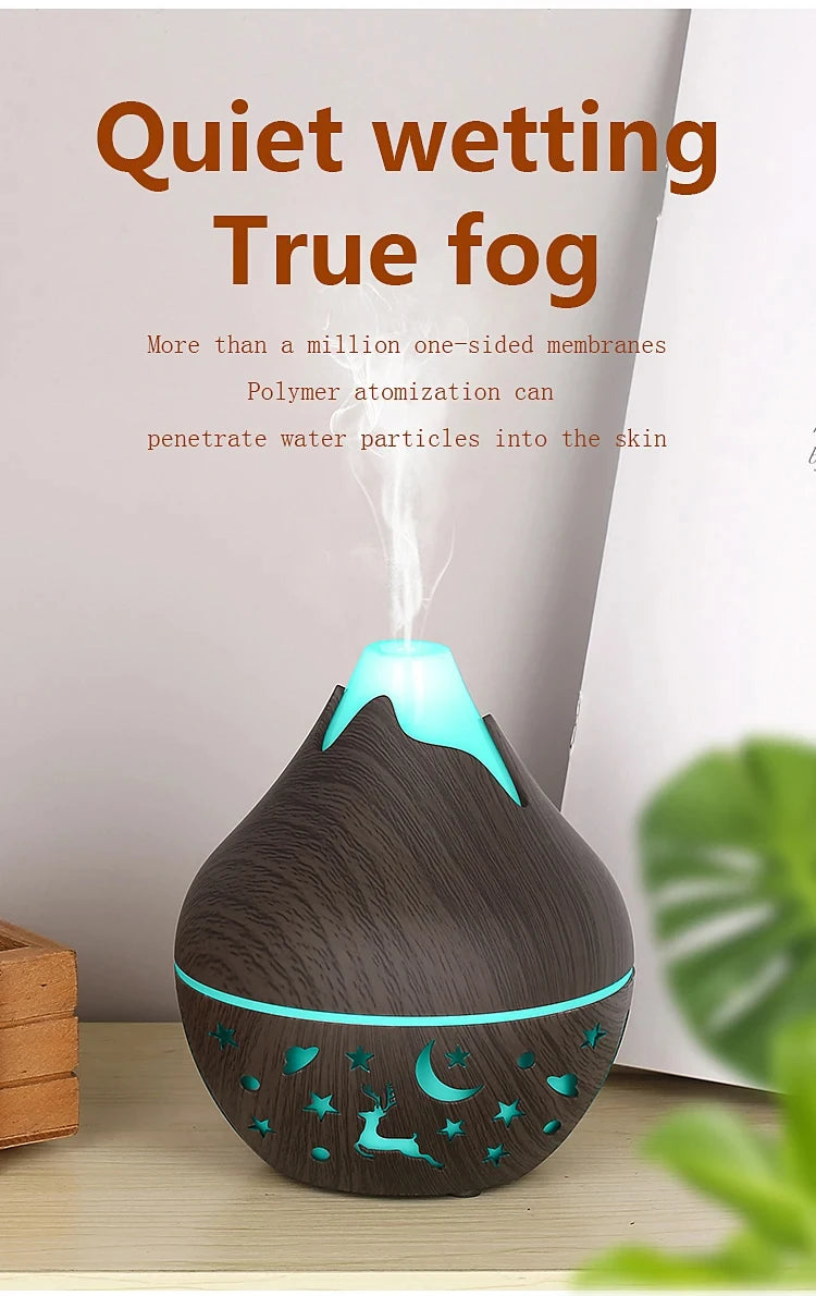 USB Ultrasonic Cool Mist Sprayer Essential Oil Fragrance 200ml Mini Home Wood Grain Air Humidifier Electric Air Aroma Diffuser Beauty World Shop