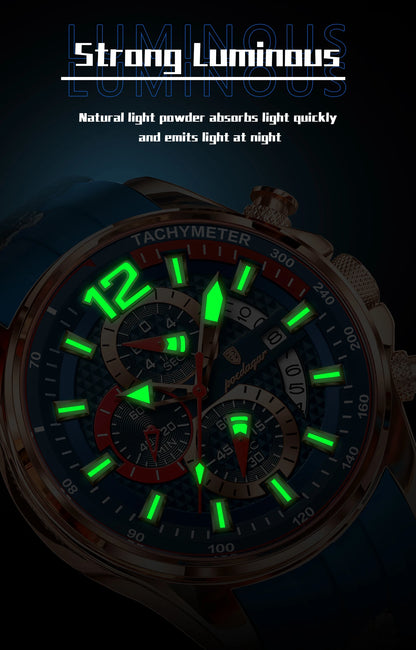 POEDAGAR Luxury Watch For Men Date Chronograph Luminous Waterproof Silicone Male Watch Fashion Sports Quartz Men's Watches Reloj Beauty World Shop